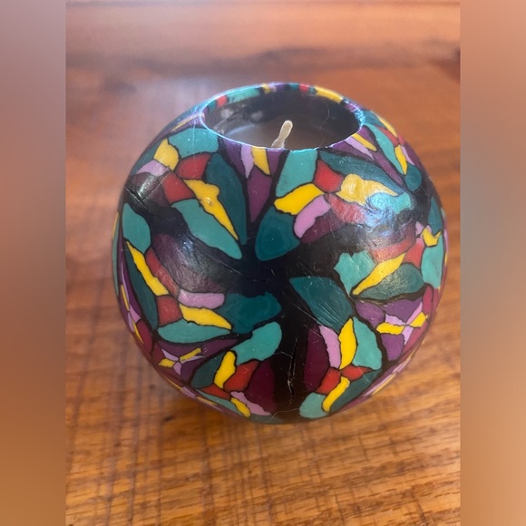 Vintage Globe Candle 3” Stone Bluegate by San Francisco Candle Company - Picture 3 of 5